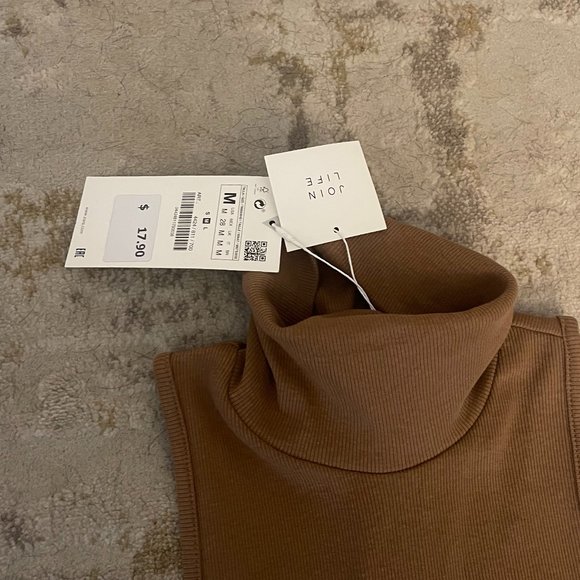 Bodycon Ribbed Turtleneck, Sleeveless Dress Midi - Picture 3 of 5